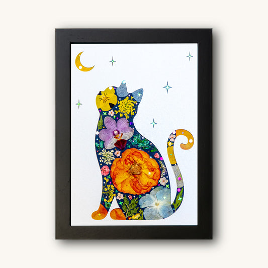 Midnight Serenade - Moonlit Cat