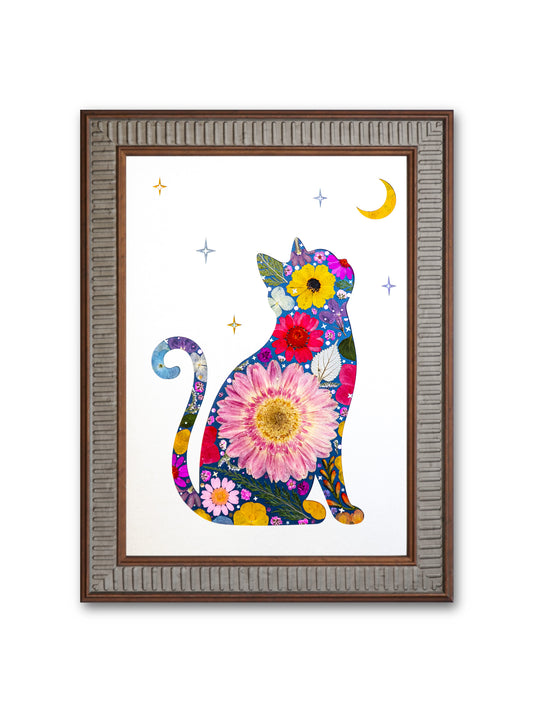 Moonlit Cat: Pure Nova 8.3″×11.7″