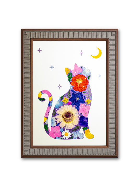 Moonlit Cat: Pure Twilight 8.3″×11.7″