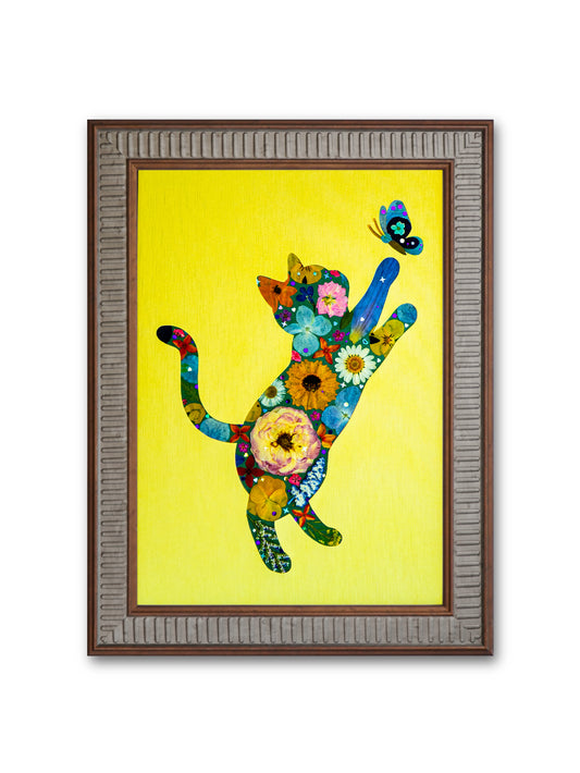 Playful Cat: Golden Sunshine 8.3″×11.7″