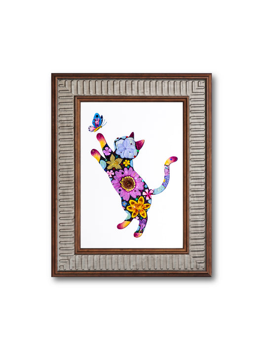 Playful Cat: Pure Blossom 5″×7″