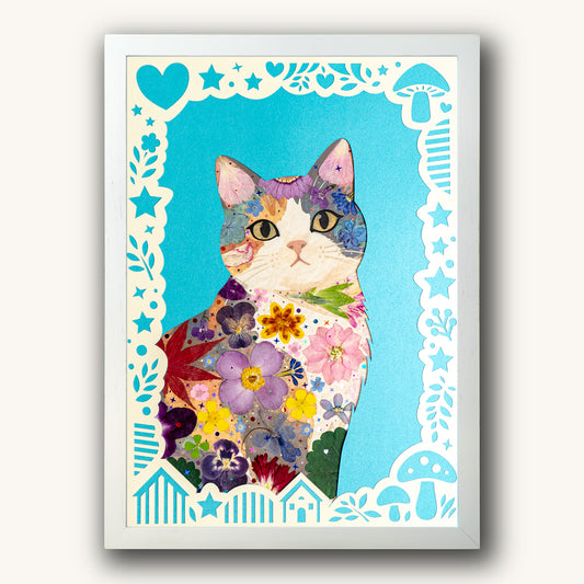Azure Clarity - Serene Cat