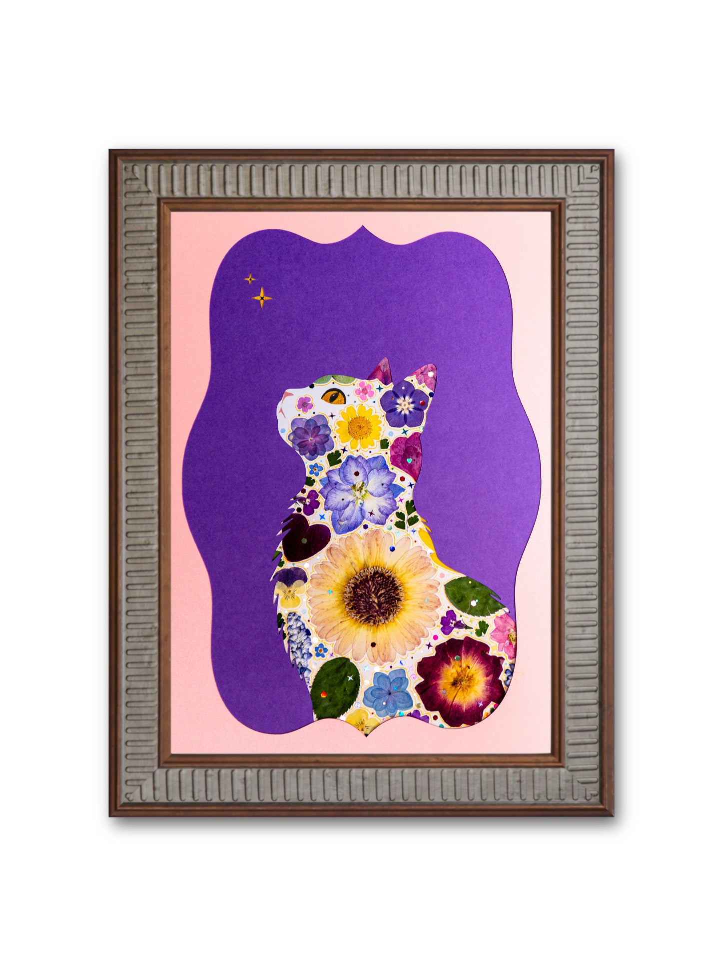 Serene Cat: Blush Twilight 8.3″×11.7″