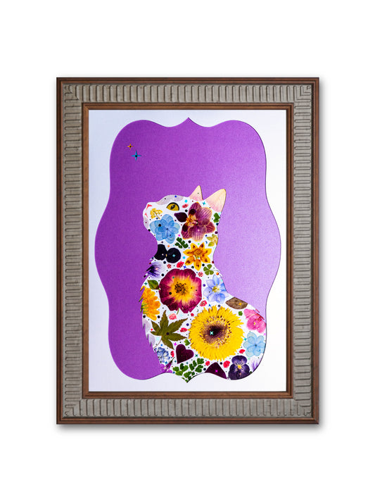Serene Cat: Crystal Twilight 8.3″×11.7″