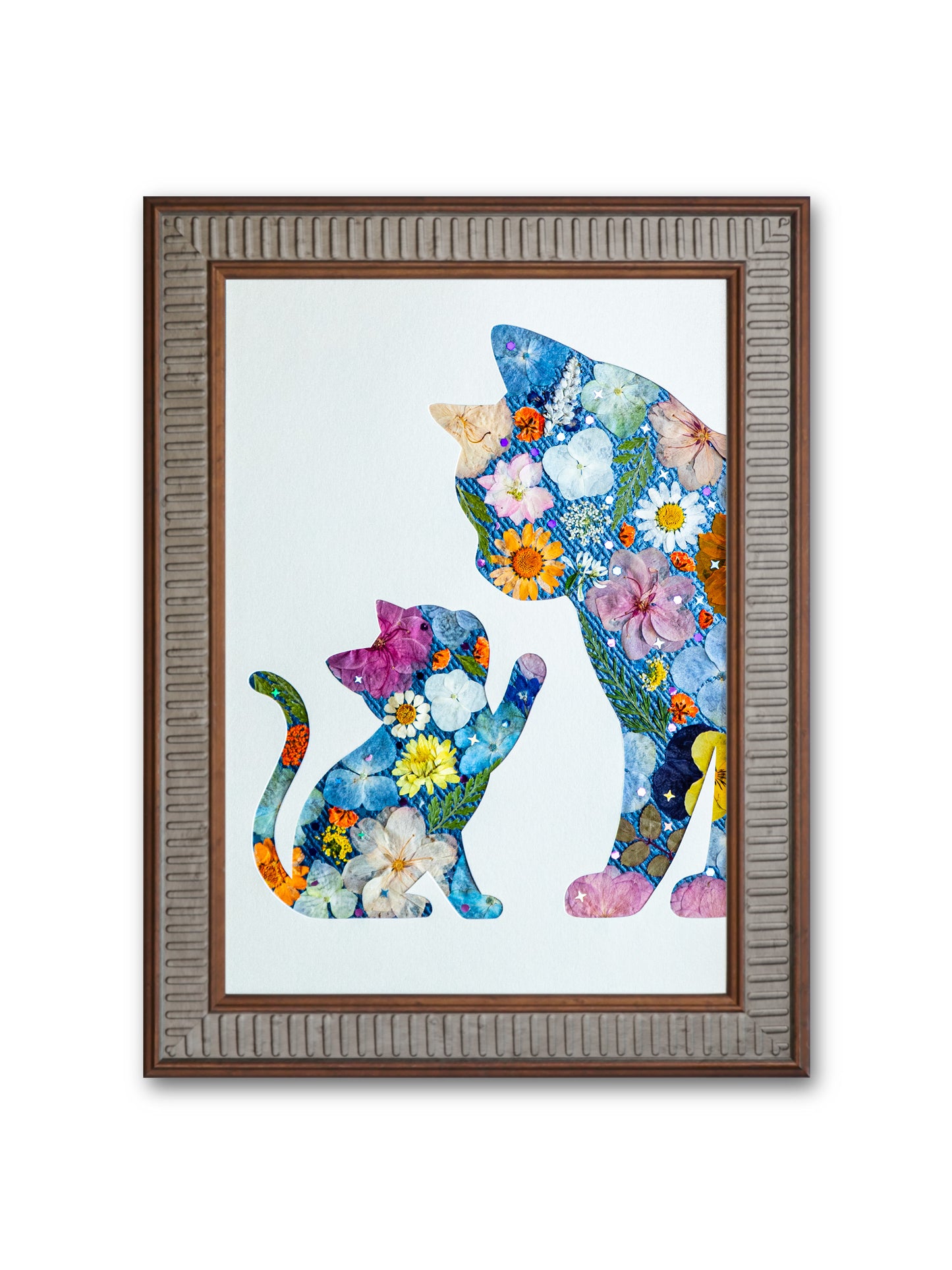 Tender Cat: Azure Sunrise 8.3″×11.7″