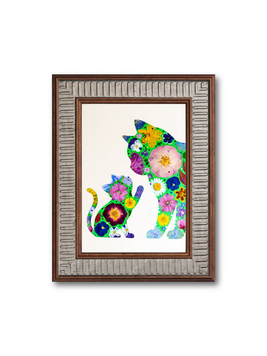 Tender Cat: Verdant Spring 5″×7″