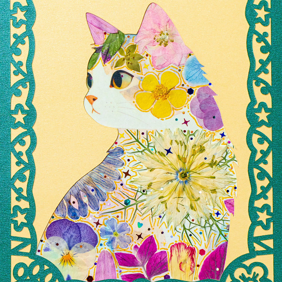 Solar Bloom - Gazing Cat - | Petal & Still
