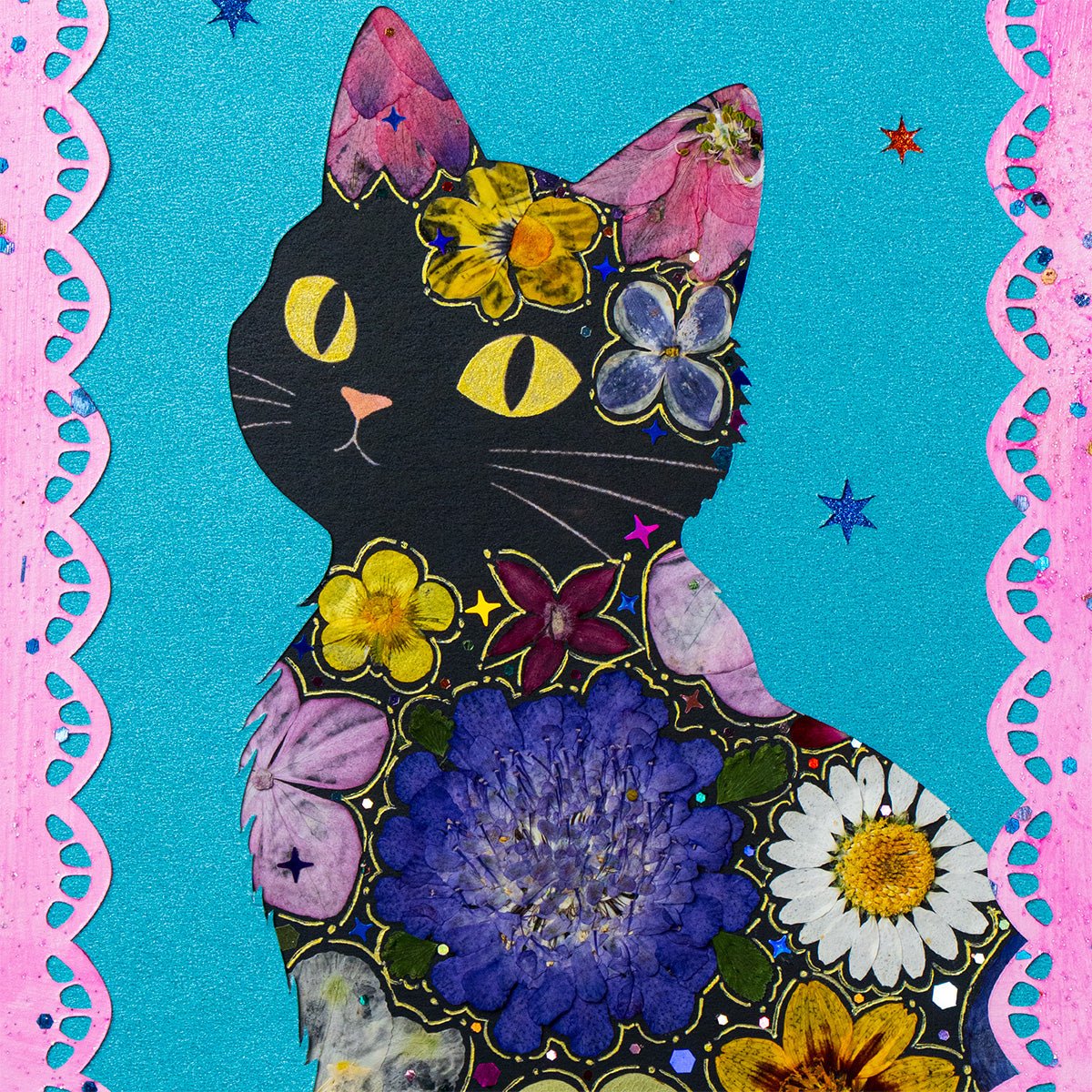 Stellar Gaze - Black Cat - | Petal & Still