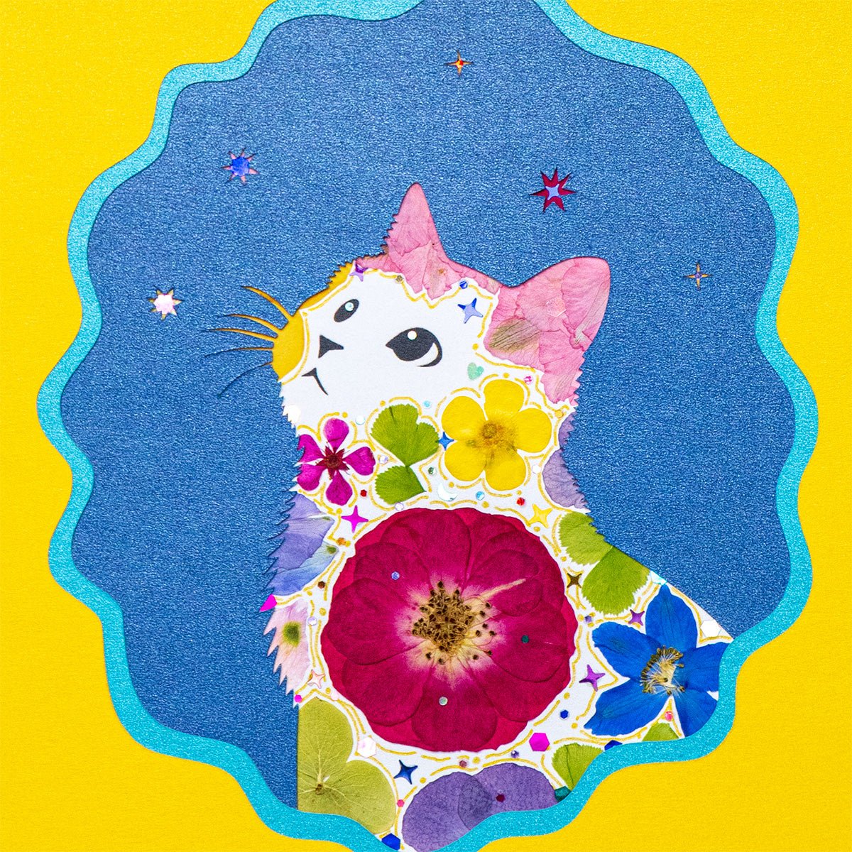 Sun-kissed Hope - Looking Up Cat - | Petal & Still