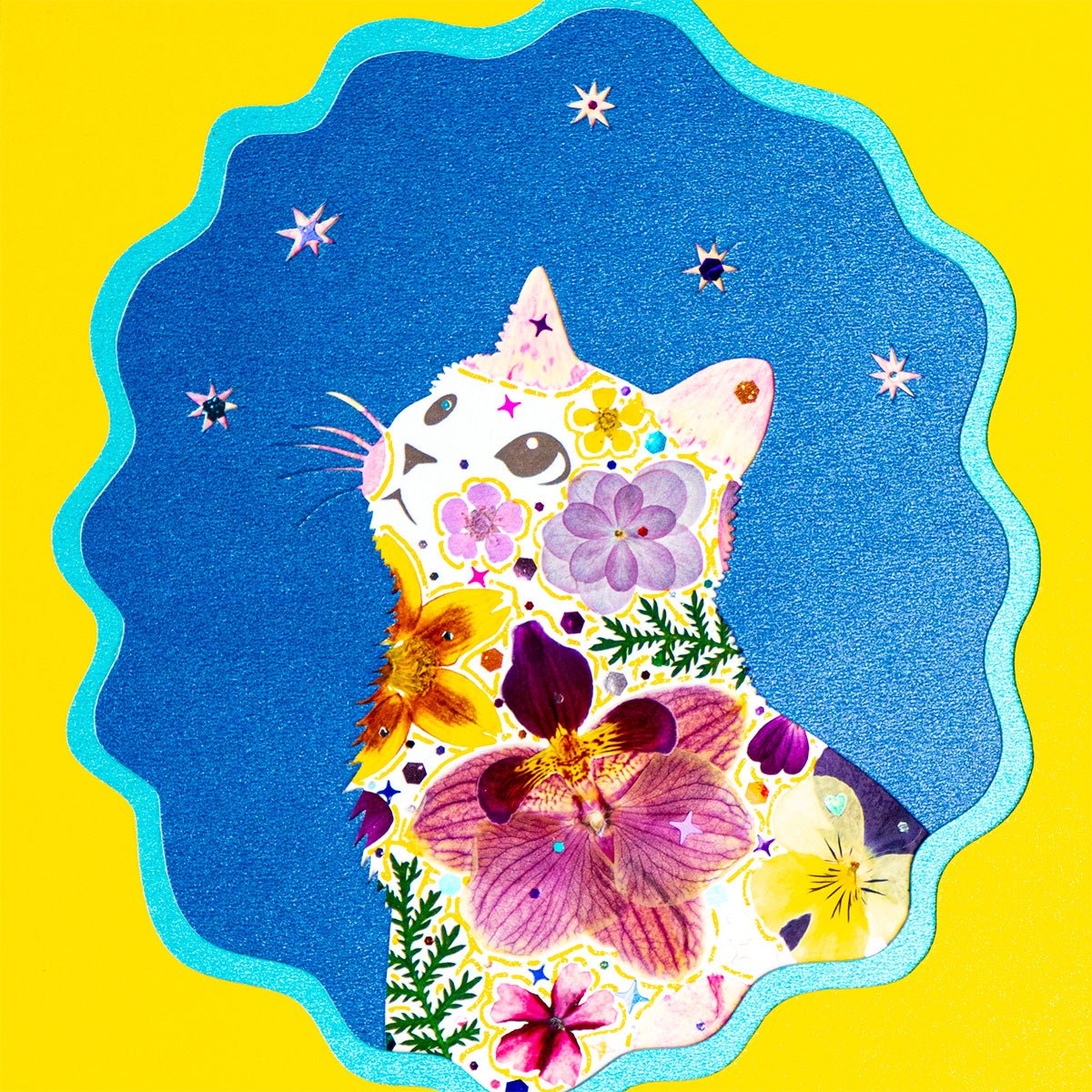 Sun - kissed Hope - Looking Up Cat - | Petal & Still