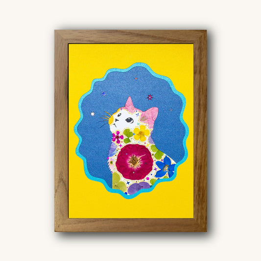 Sun-kissed Hope - Looking Up Cat - | Petal & Still