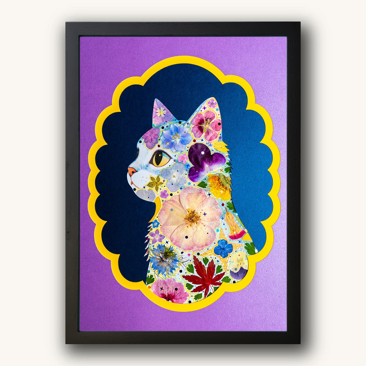 Velvet Nocturne - Poised Cat - | Petal & Still