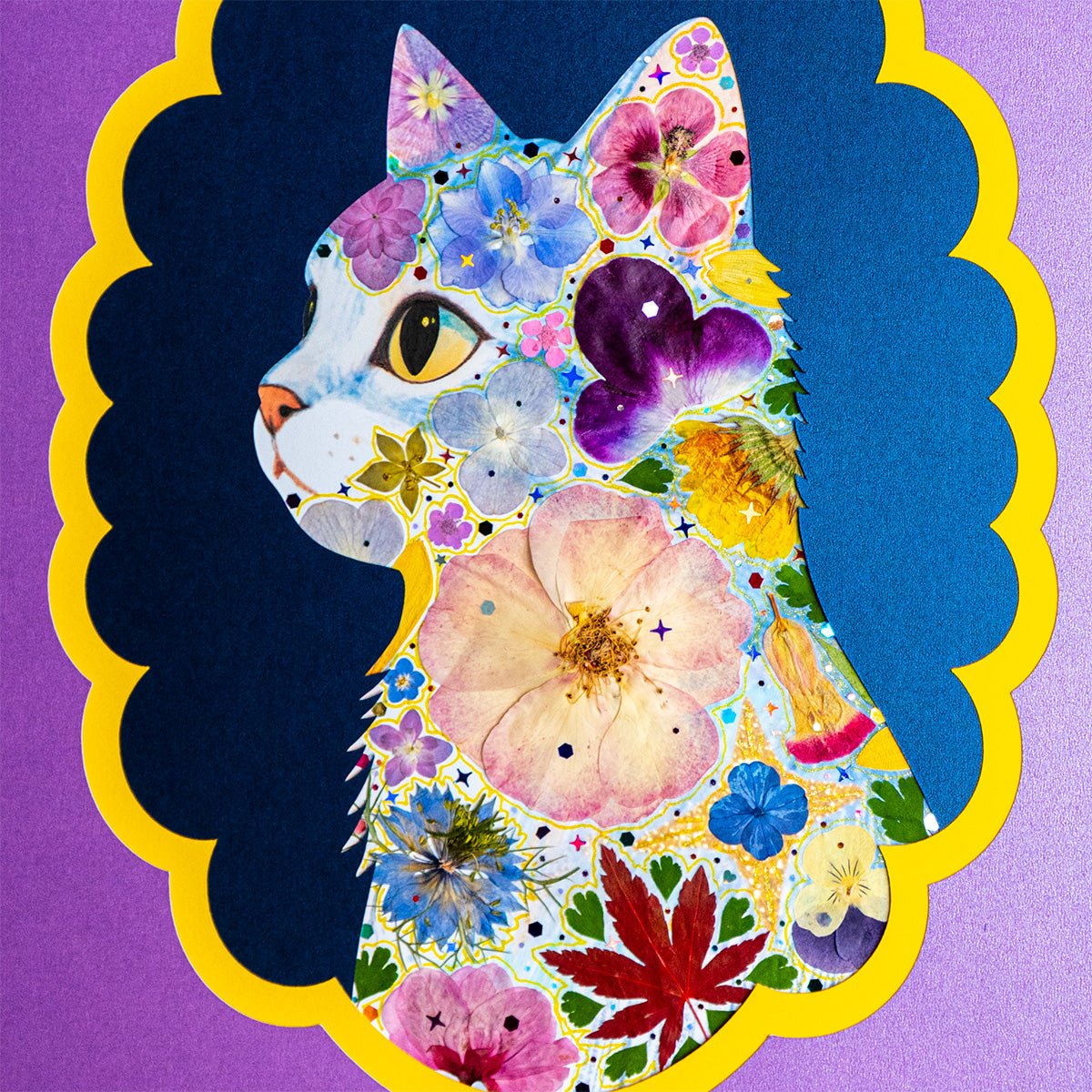 Velvet Nocturne - Poised Cat - | Petal & Still