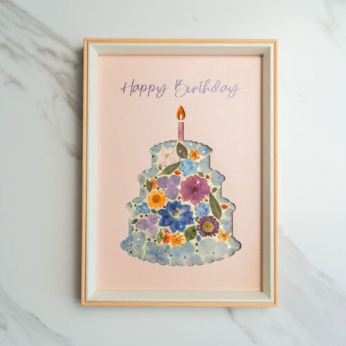 pressed_flower_art_kit_birthday_cake_floral_wish Birthday Cake: Floral Wish