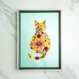 pressed_flower_art_kit_cat_cozy_coral_field Cozy Cat: Coral Field