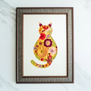 pressed_flower_art_kit_cat_cozy_golden_flame Cozy Cat: Golden Flame