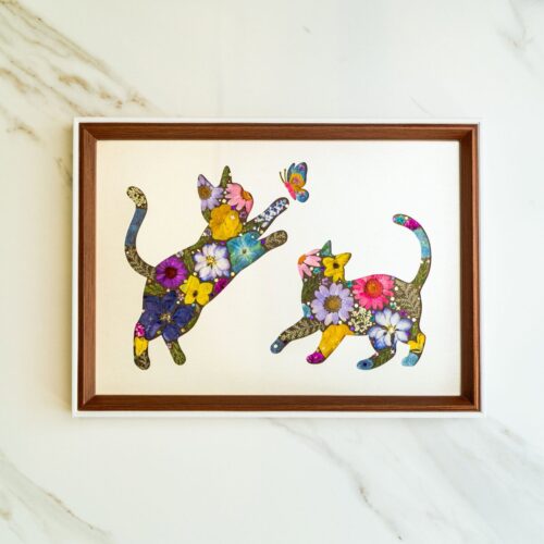 Cat Duo: Flutter Chase 8.3"×11.7"