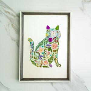 pressed_flower_art_kit_cat_elegant_garden_poise Elegant Cat: Garden Poise