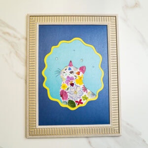 Looking Up Cat: Blue Aurora