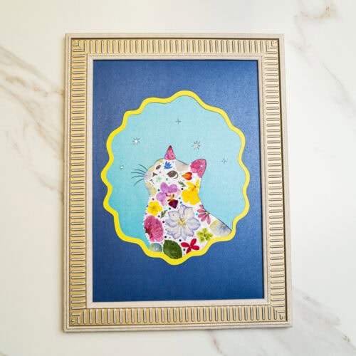 Looking Up Cat: Blue Aurora