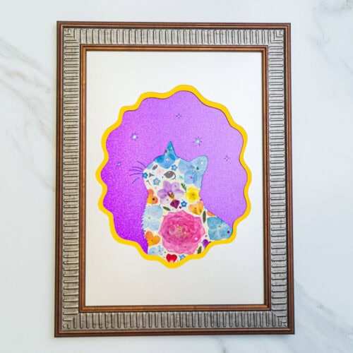 Looking Up Cat: Twilight Blossom