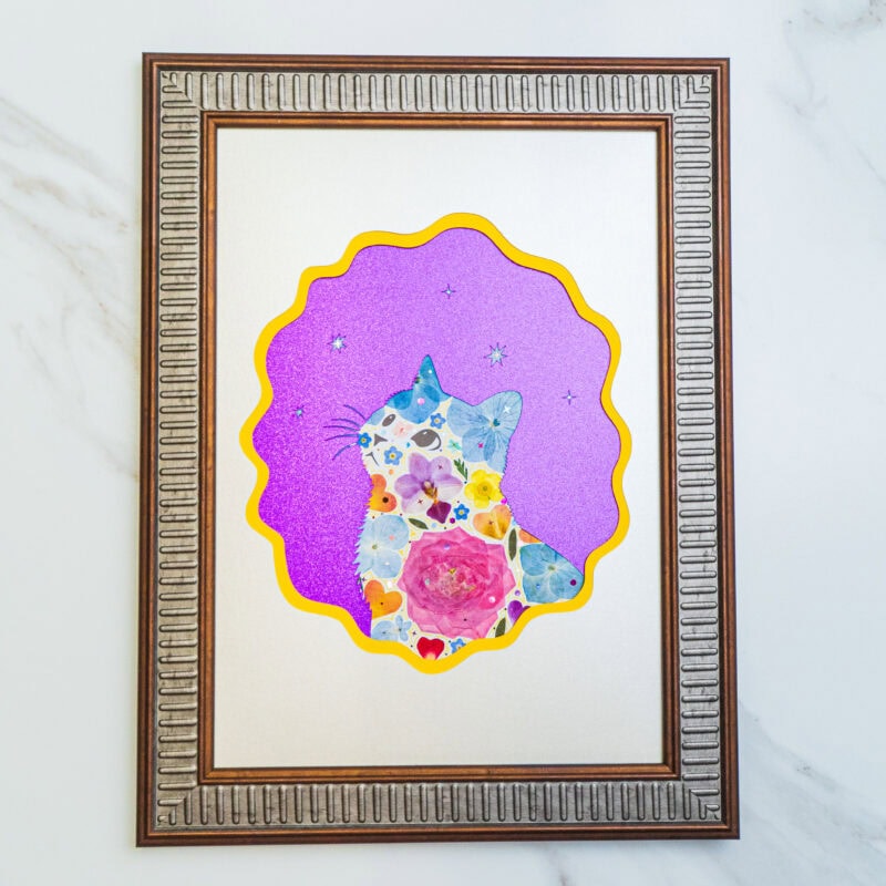 Looking Up Cat: Twilight Blossom