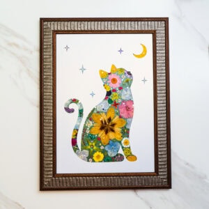 pressed_flower_art_kit_cat_moonlit_golden_calm Moonlit Cat: Golden Calm
