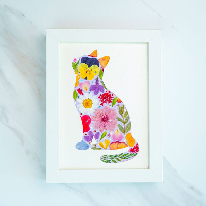 pressed_flower_art_kit_cat_sunny_bright_bloom Sunny Cat – Bright Bloom