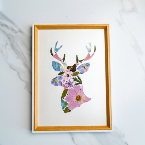 pressed_flower_art_kit_deer_gentle_soft_dream Gentle Deer: Soft Dream