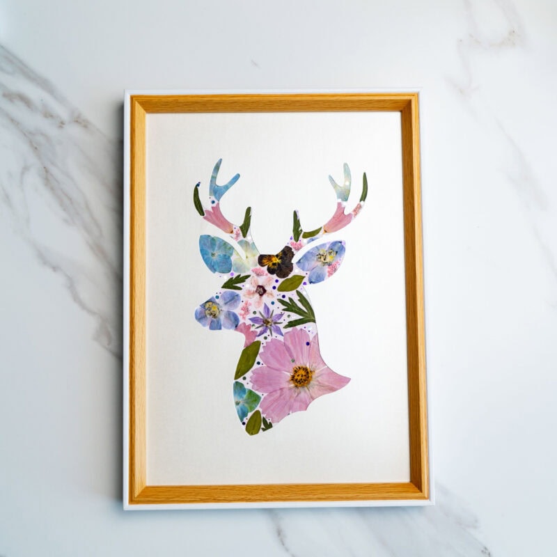pressed_flower_art_kit_deer_gentle_soft_dream Gentle Deer: Soft Dream