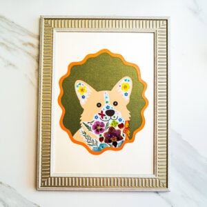 pressed_flower_art_kit_dog_corgi_autumn_joy Corgi Dog: Autumn Joy