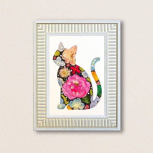 Blossom Cat: Midnight Bloom 5"×7"