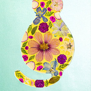 Cozy Cat: Coral Field 8.3"×11.7"