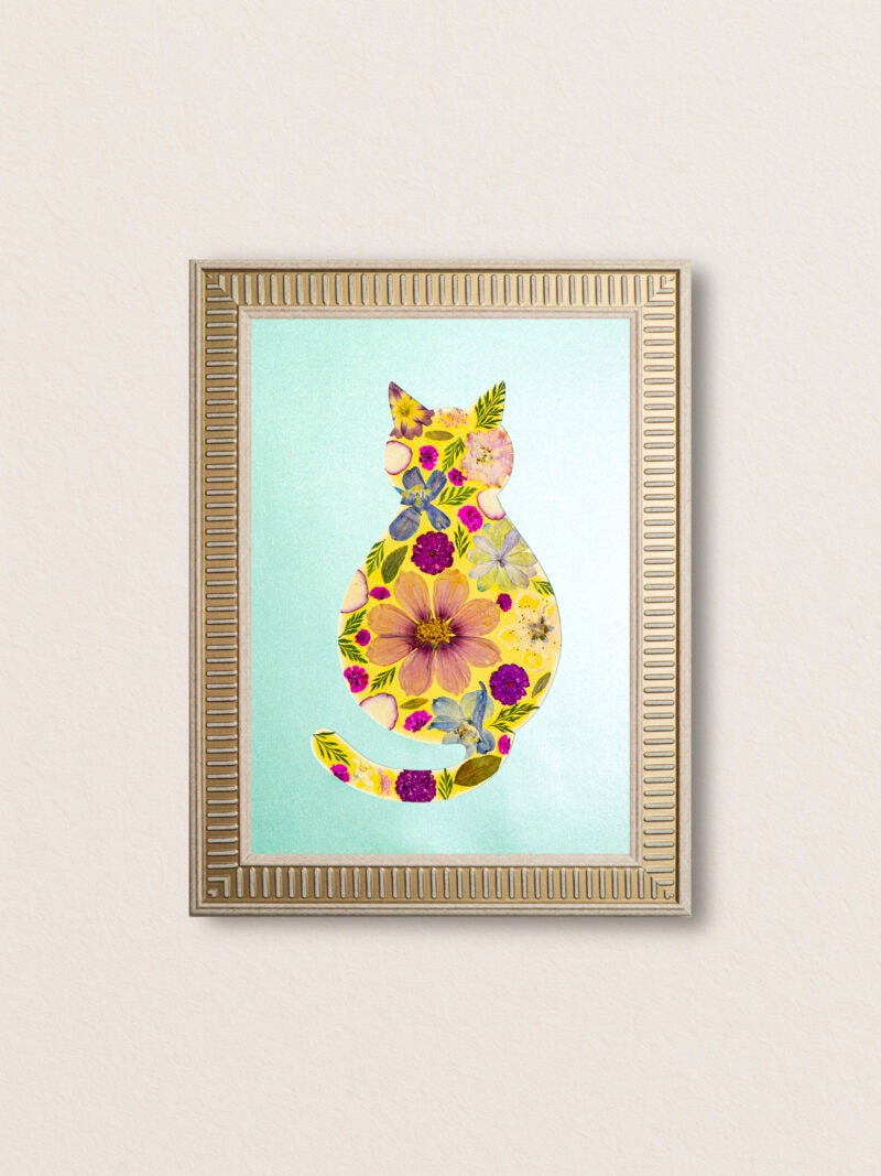 Cozy Cat: Coral Field 8.3"×11.7"