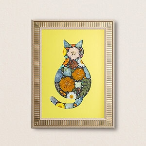 Cozy Cat: Golden Meadow 8.3"×11.7"