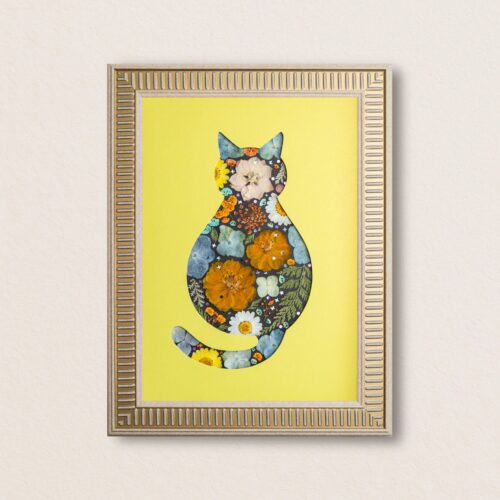 Cozy Cat: Golden Meadow 8.3"×11.7"