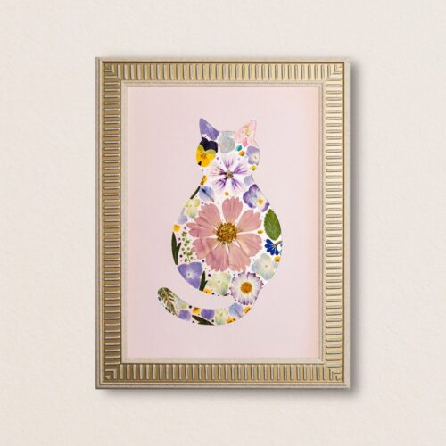 Cozy Cat: Rosy Dream 8.3"×11.7"