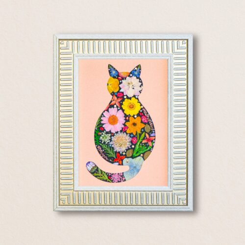 Cozy Cat: Starry Bloom 5"×7"