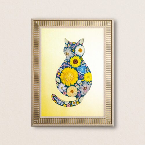 Cozy Cat: Sunny Garden 8.3"×11.7"