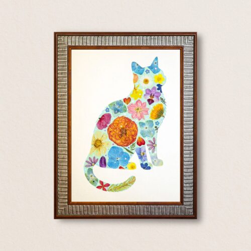 Dreamy Cat: Garden Light 8.3"×11.7"