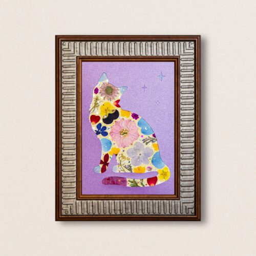 Dreamy Cat: Lavender Whispers 5"×7"