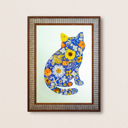 Gentle Cat: Golden Field 8.3"×11.7"