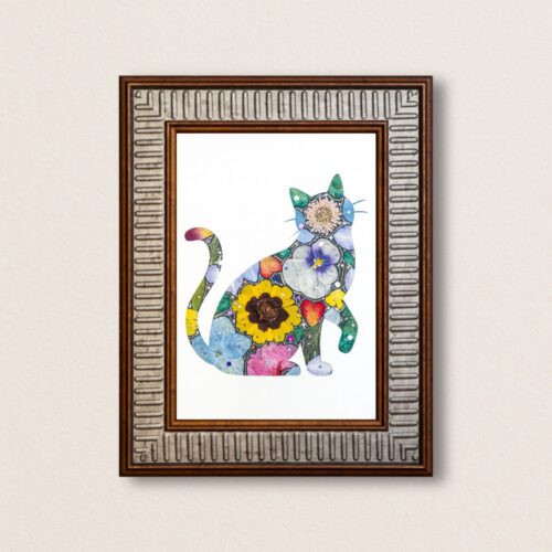 Lively Cat: Garden Light 5"×7"