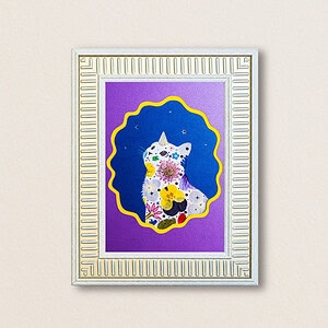 Looking Up Cat: Cosmic Muse 5"×7"