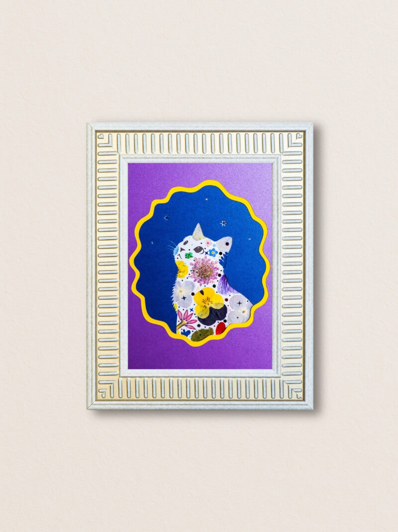 Looking Up Cat: Cosmic Muse 5"×7"