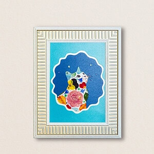 Looking Up Cat: Morning Wish 5"×7"