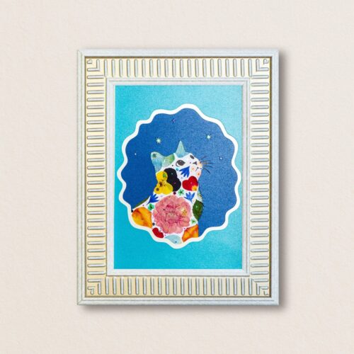 Looking Up Cat: Morning Wish 5"×7"