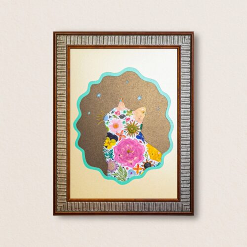 Looking Up Cat: Quiet Glow 8.3"×11.7"