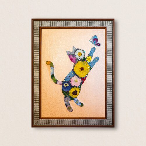 Playful Cat: Flutter Moment 8.3"×11.7"
