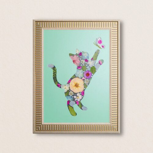 Playful Cat: Spring Game 8.3"×11.7"